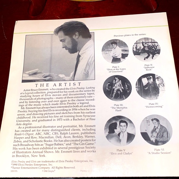 Elvis Commemorative Plate - Elvis In Hollywood - Picture 5 of 5